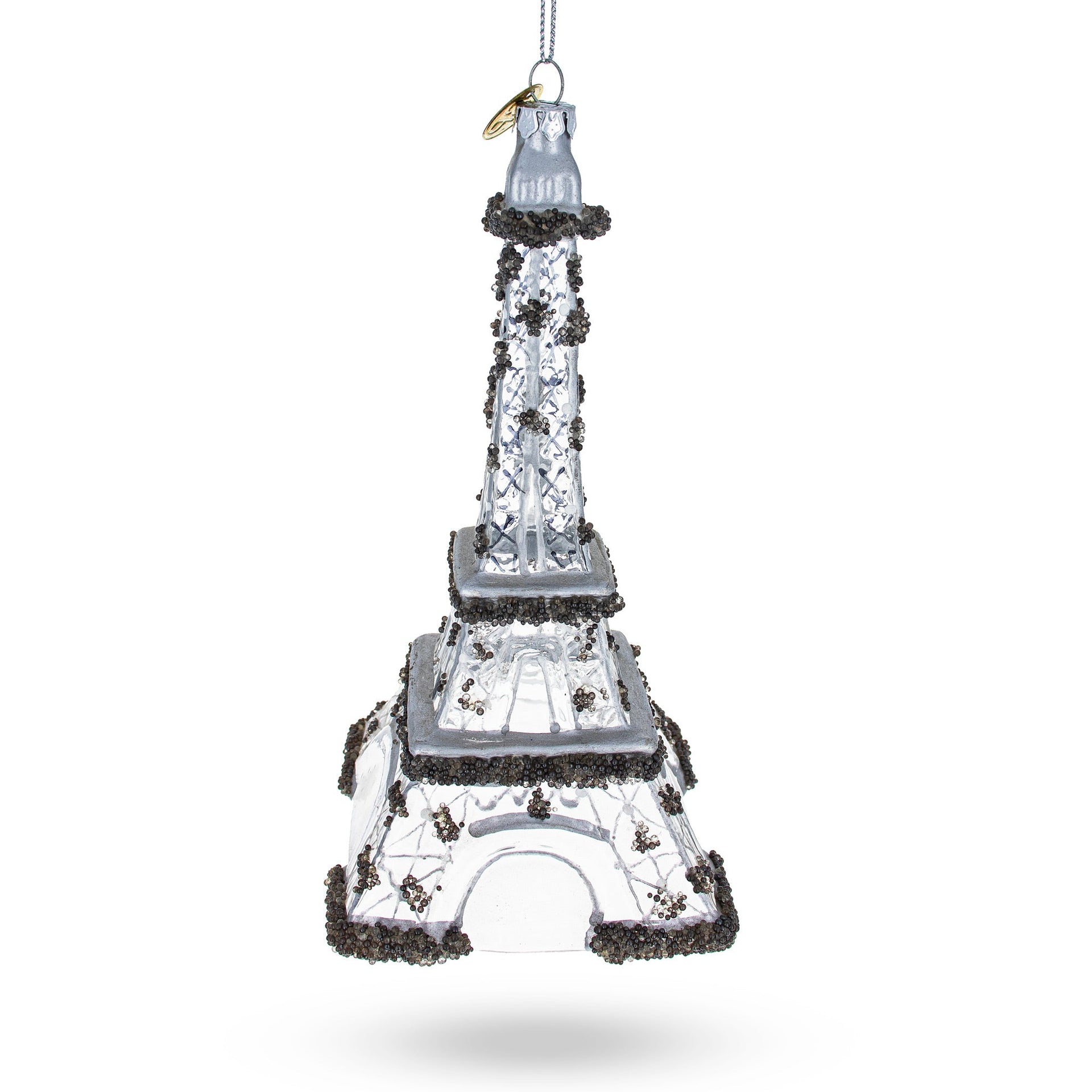 Iconic Eiffel Tower, Paris Glass Christmas Ornament