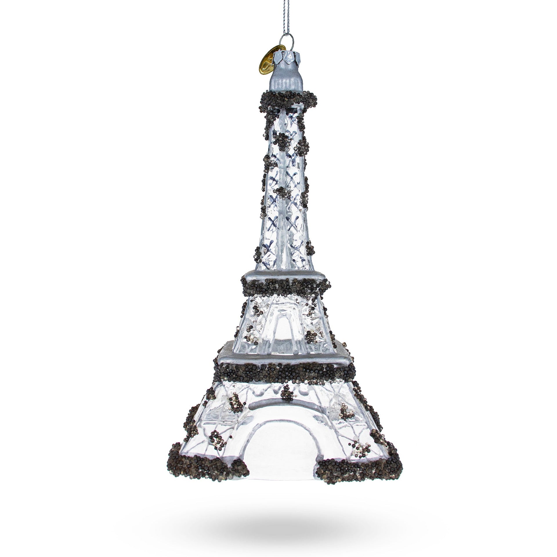Iconic Eiffel Tower, Paris Glass Christmas Ornament