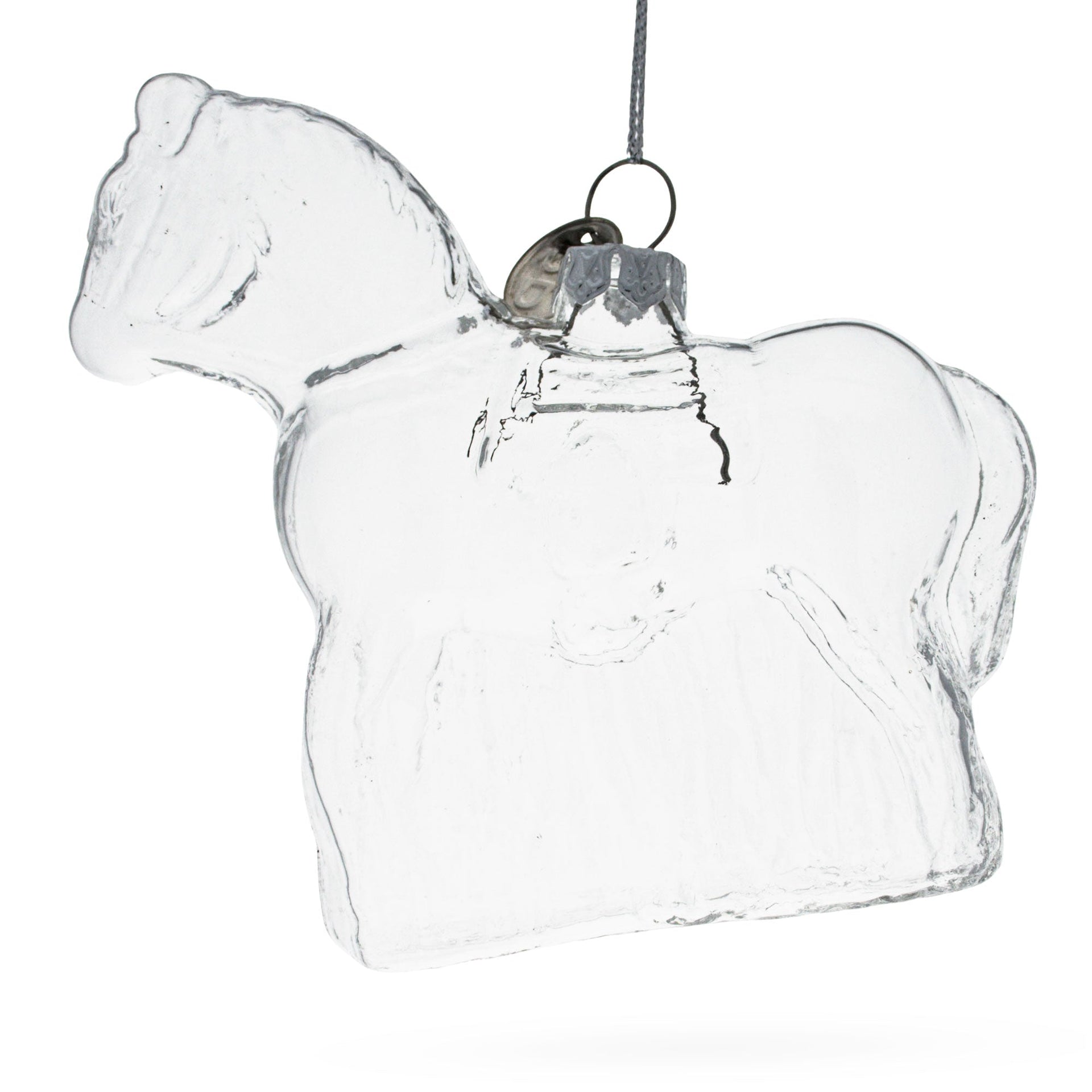 Horse Clear Glass Christmas Ornament