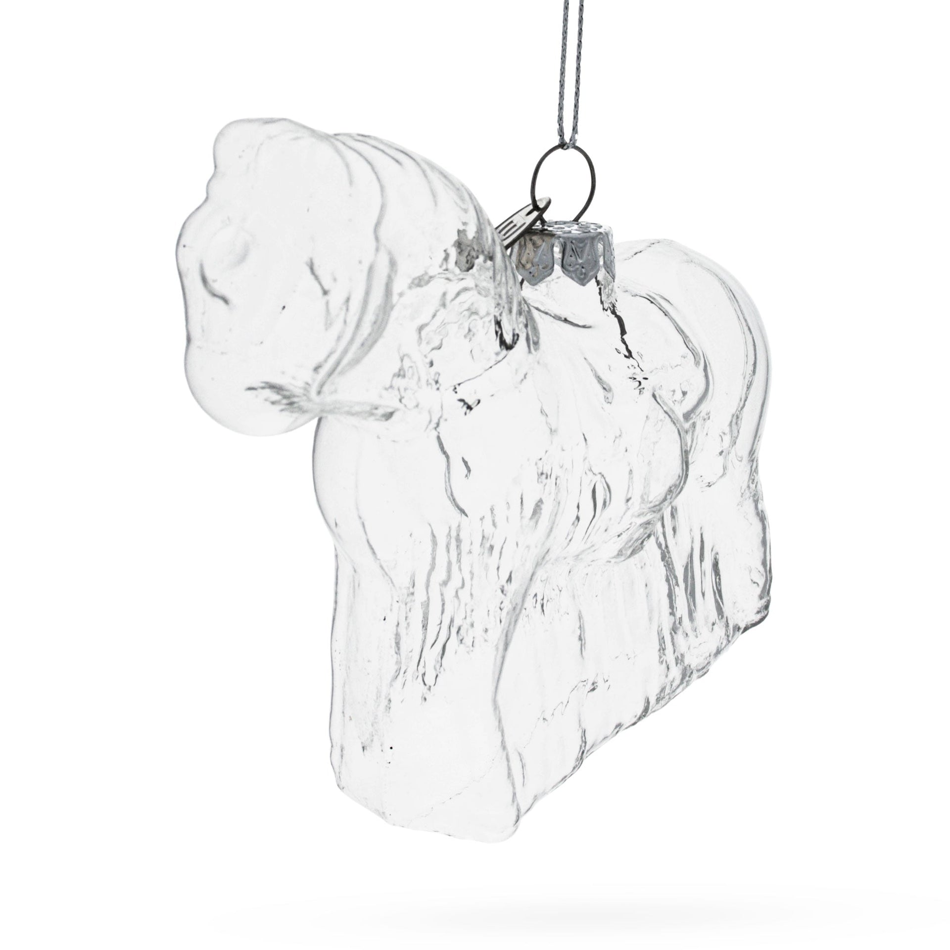 Horse Clear Glass Christmas Ornament