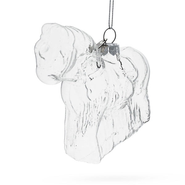 Horse Clear Glass Christmas Ornament