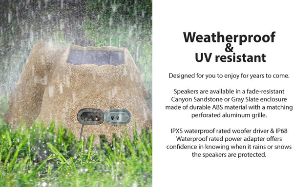 SoundPro Bluetooth Multi-Link Solar Rechargeable Wireless Rock Speaker