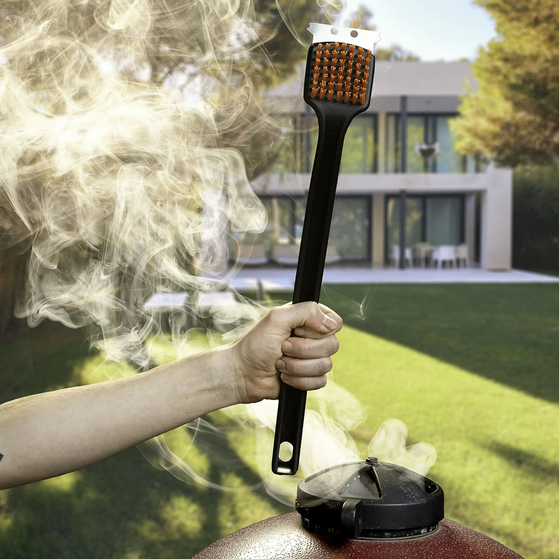 2 Pack Fire & Flavor Nylon Grill Brush for Outdoor Grill Cleaning