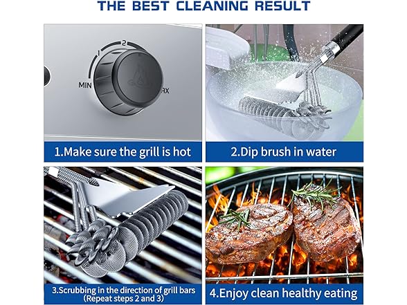 Grill Brush and Scraper Bristle Free, Grill Brush for Outdoor Grill, 17