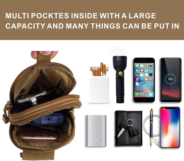 JupiterGear Tactical MOLLE Military Pouch Waist Bag for Hiking, Running and Outdoor Activities