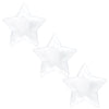 Set of 3 Openable Fillable Clear Plastic Star Christmas Ornaments DIY Craft 3.5 Inches