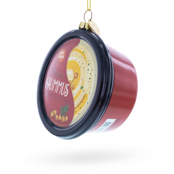Hummus Glass Christmas Ornament