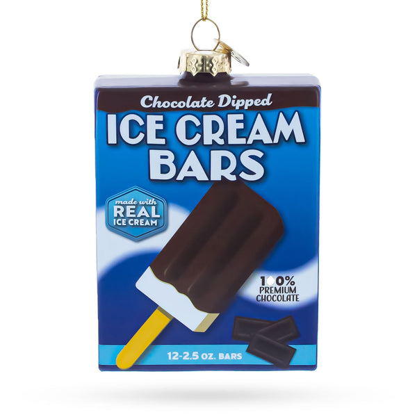 Ice Cream Bars Box Glass Christmas Ornament