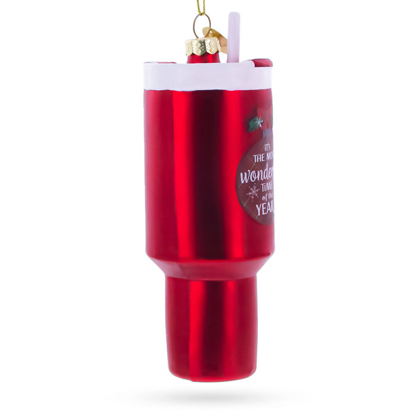 Holiday Coffee Mug Tumbler Glass Christmas Ornament