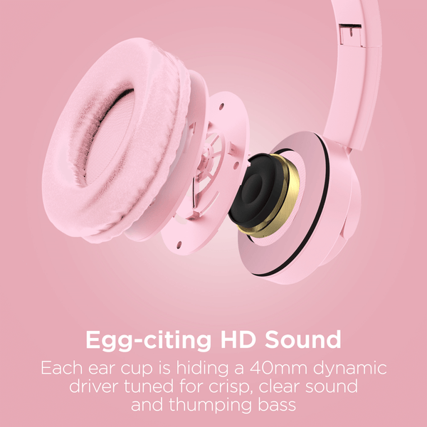 HyperGear Bunny Tracks Wireless Light-Up Headphones