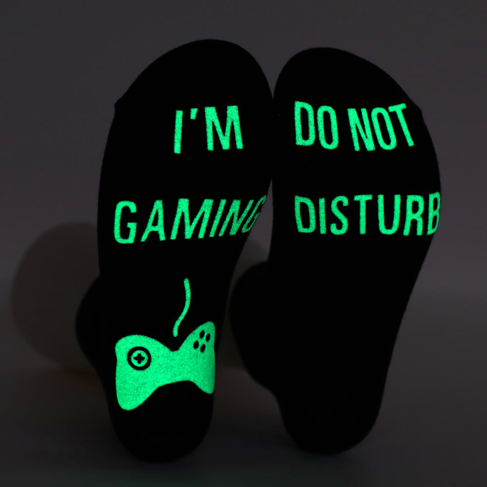 DO NOT DISTURB Short Socks Glue Letter Printing Socks Men's Mid-Tube Game Socks