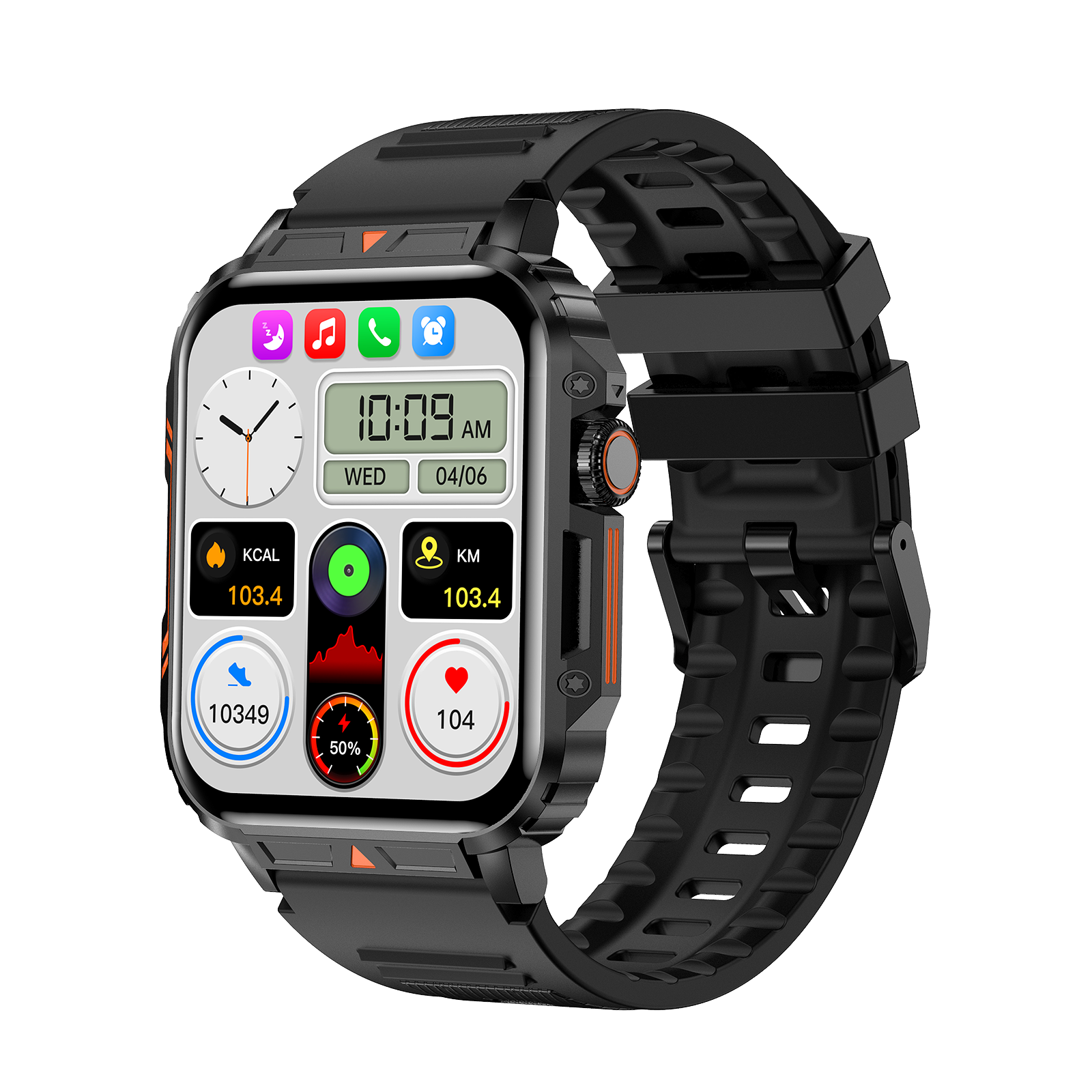 Outdoor Sports Square Smartwatch Answer Call Big Battery Fitness Tracker Waterproof Smartwatch Men For IOS Android