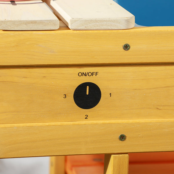 Outsunny Mud Kitchen Outdoor Kitchen Playset for Kids Wooden with Realistic Play Kitchen Toys, Faucet and Sink, Storage Shelves, Gift for Girls and Boys Aged 3-8 Years Old