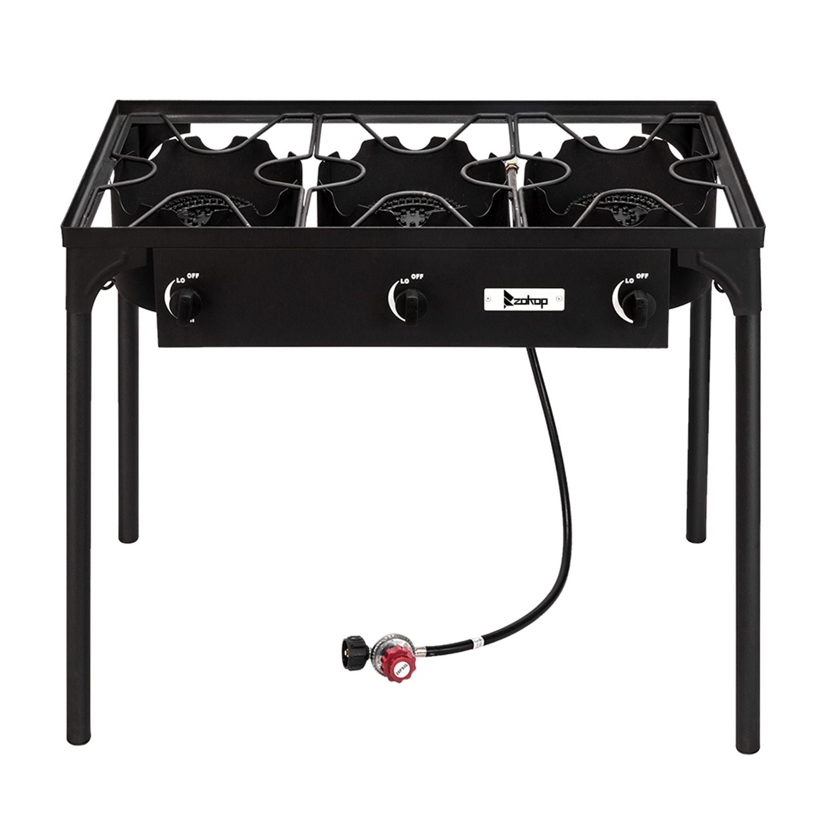 225,000 BTU Outdoor Propane Camp Stove – 3 Burner Cooker