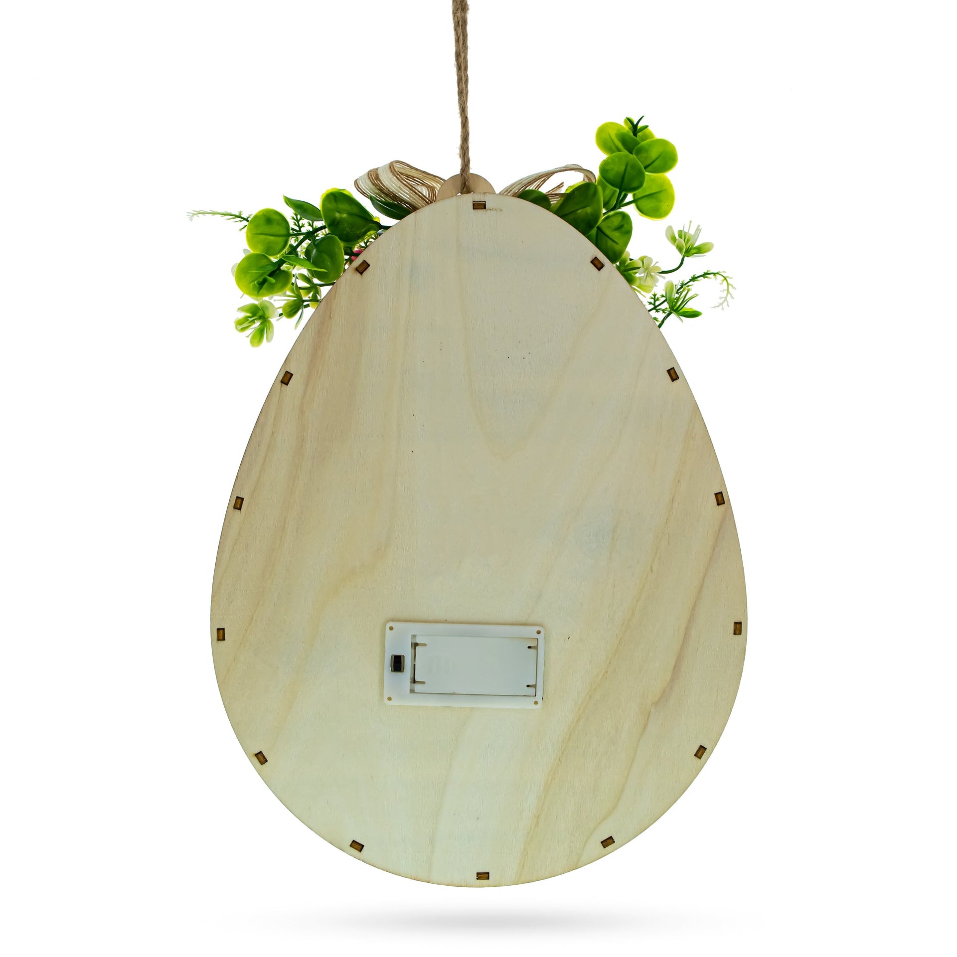 Illuminated LED Wooden Easter Egg Hanging Decor