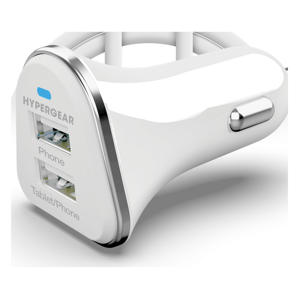 HyperGear Hi-Power Dual USB 3.4A Car Charger for iPhone 15 Androids Tablets Earbuds and Cameras