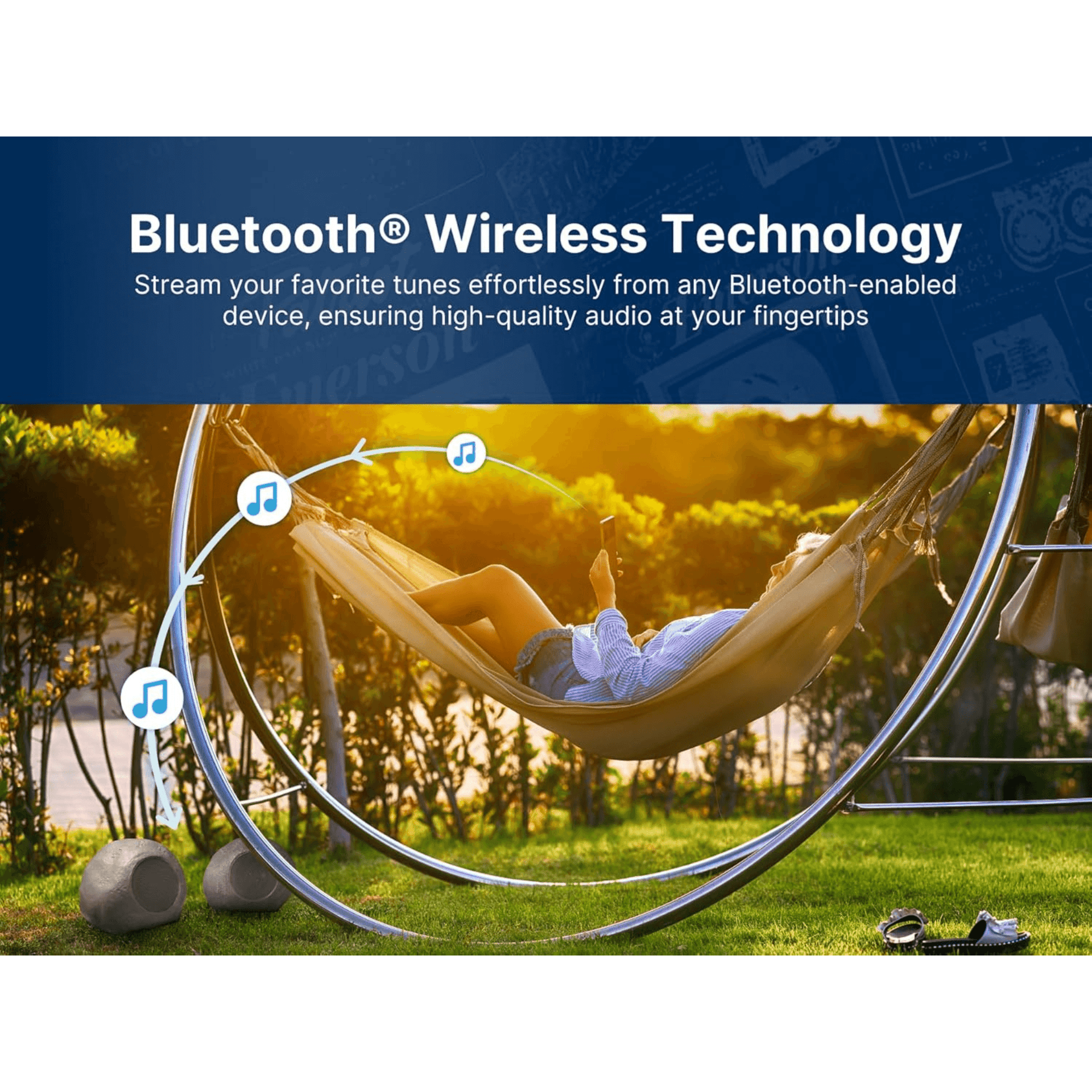 Emerson 1-Pair Mini Pebbles Duo Bluetooth Speakers with TWS