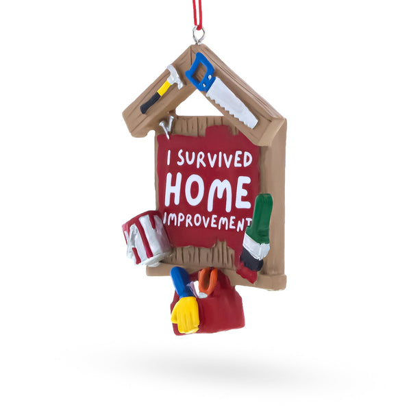 I Survived Home Improvement Tools Resin Christmas Ornament