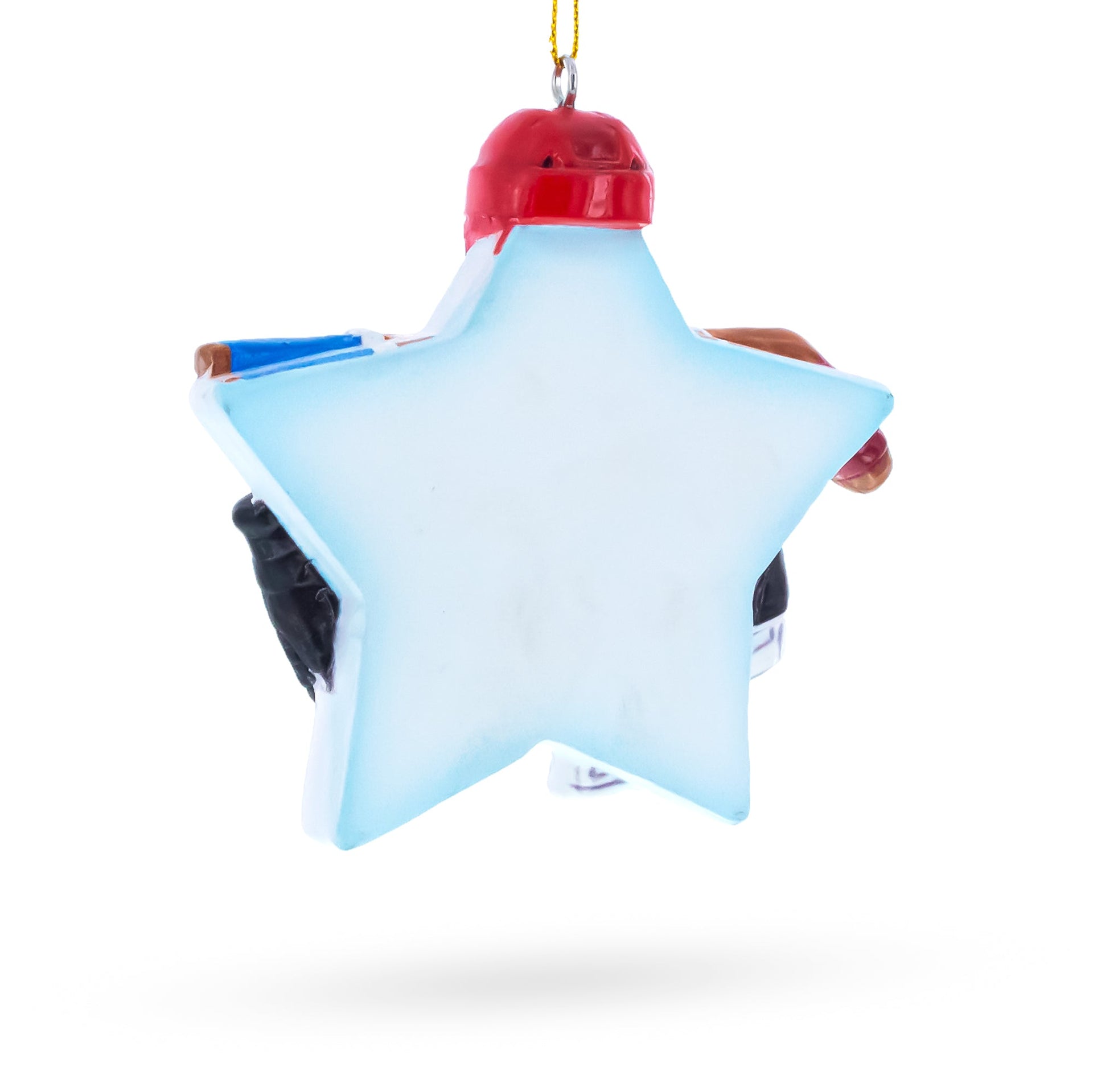 Hit the Ice Hockey Gear with Helmet and Stick Resin Christmas Ornament