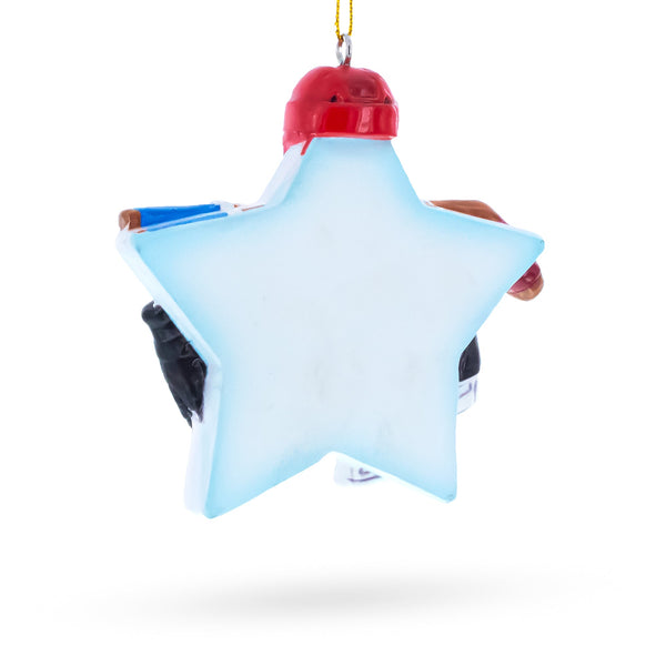 Hit the Ice Hockey Gear with Helmet and Stick Resin Christmas Ornament