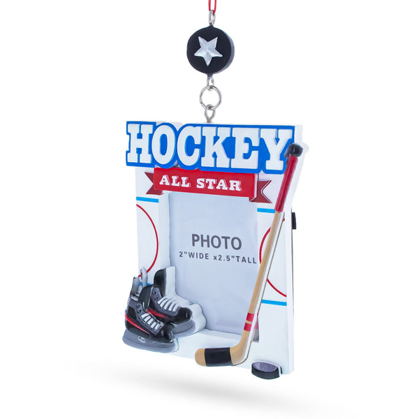 Hockey All Star Photo Frame Resin Christmas Ornament