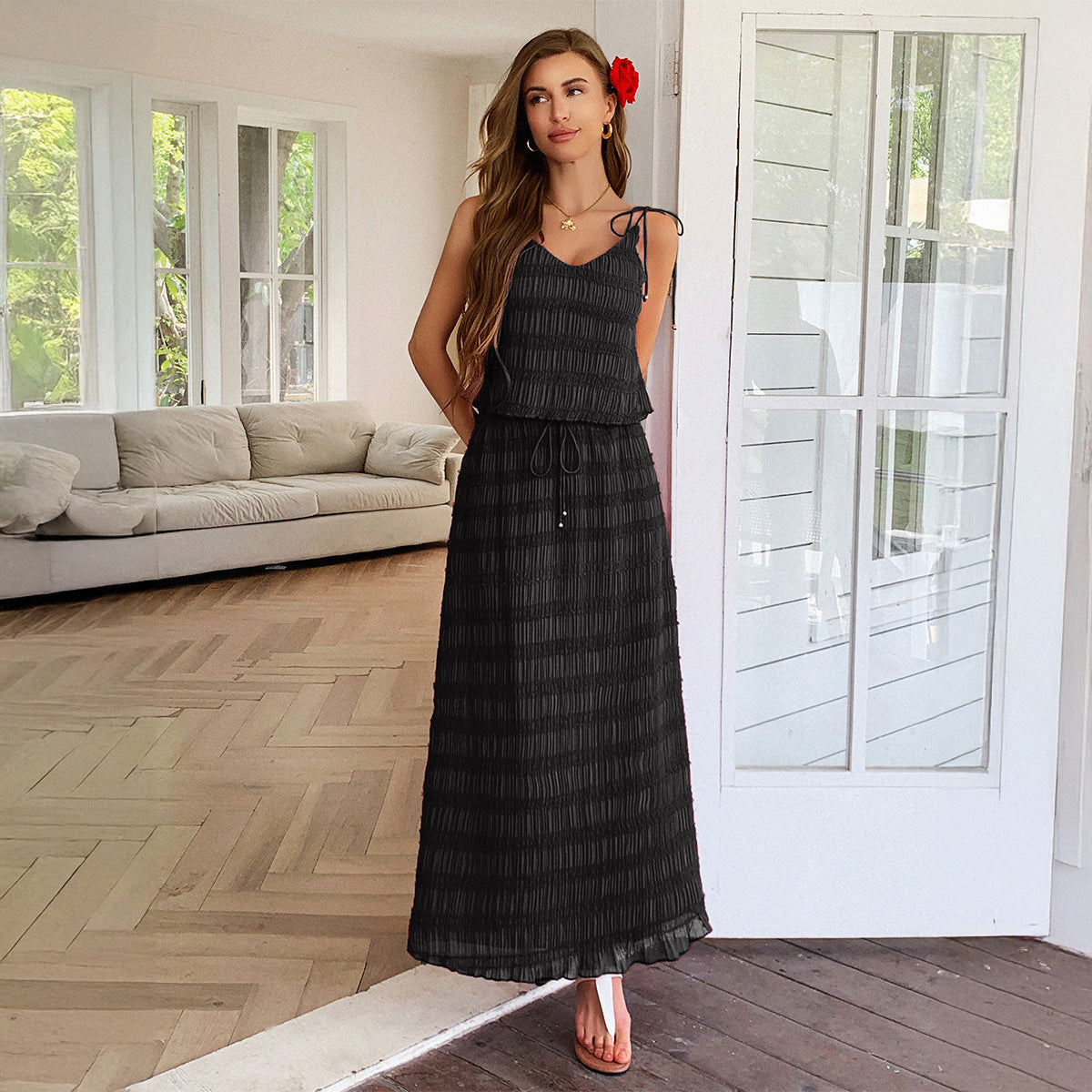 Elegant Wind Strap Ripple Small Strap Set for Women