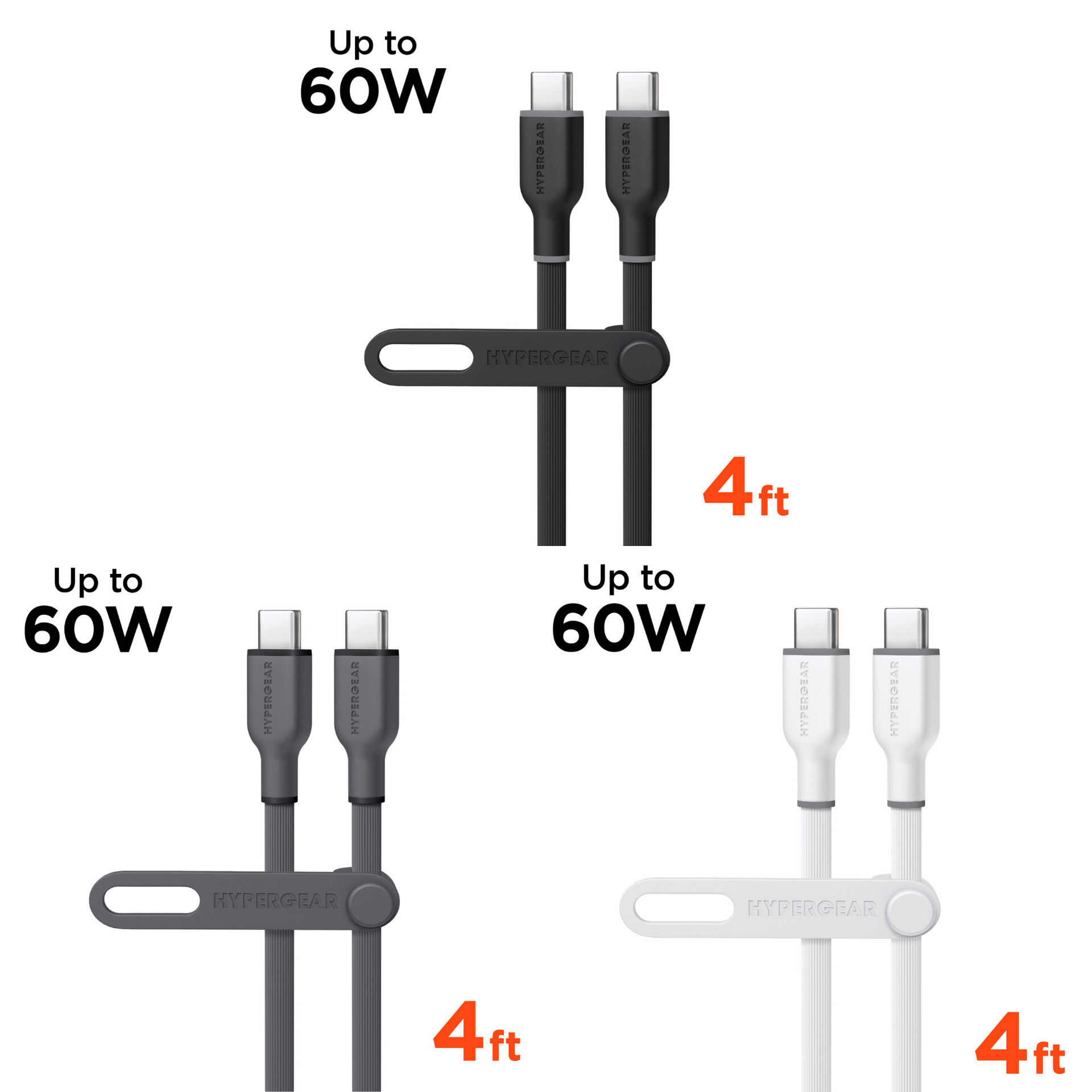 HyperGear Flexi PRO USB-C to USB-C Cable 4ft