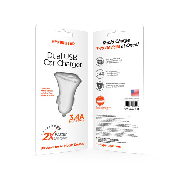 HyperGear Hi-Power Dual USB 3.4A Car Charger