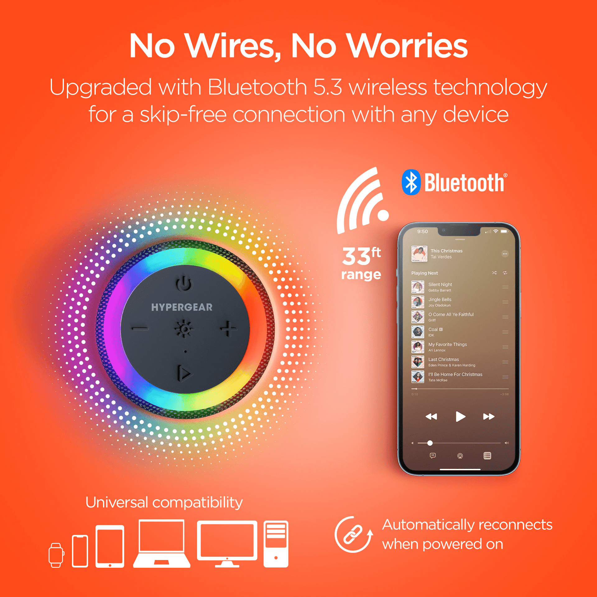 HyperGear Halo Wireless LED Speaker