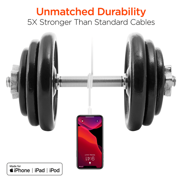 HyperGear USB to MFi Lightning Rounded Cable 3ft Bulk 200pc Pack