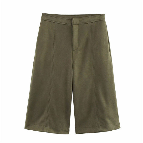 Fashionable lazy suede jacket bomber jacket shorts back skirt jacket set