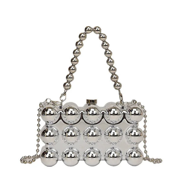 Fashionable mini lipstick bag trendy and versatile pearl chain crossbody bag