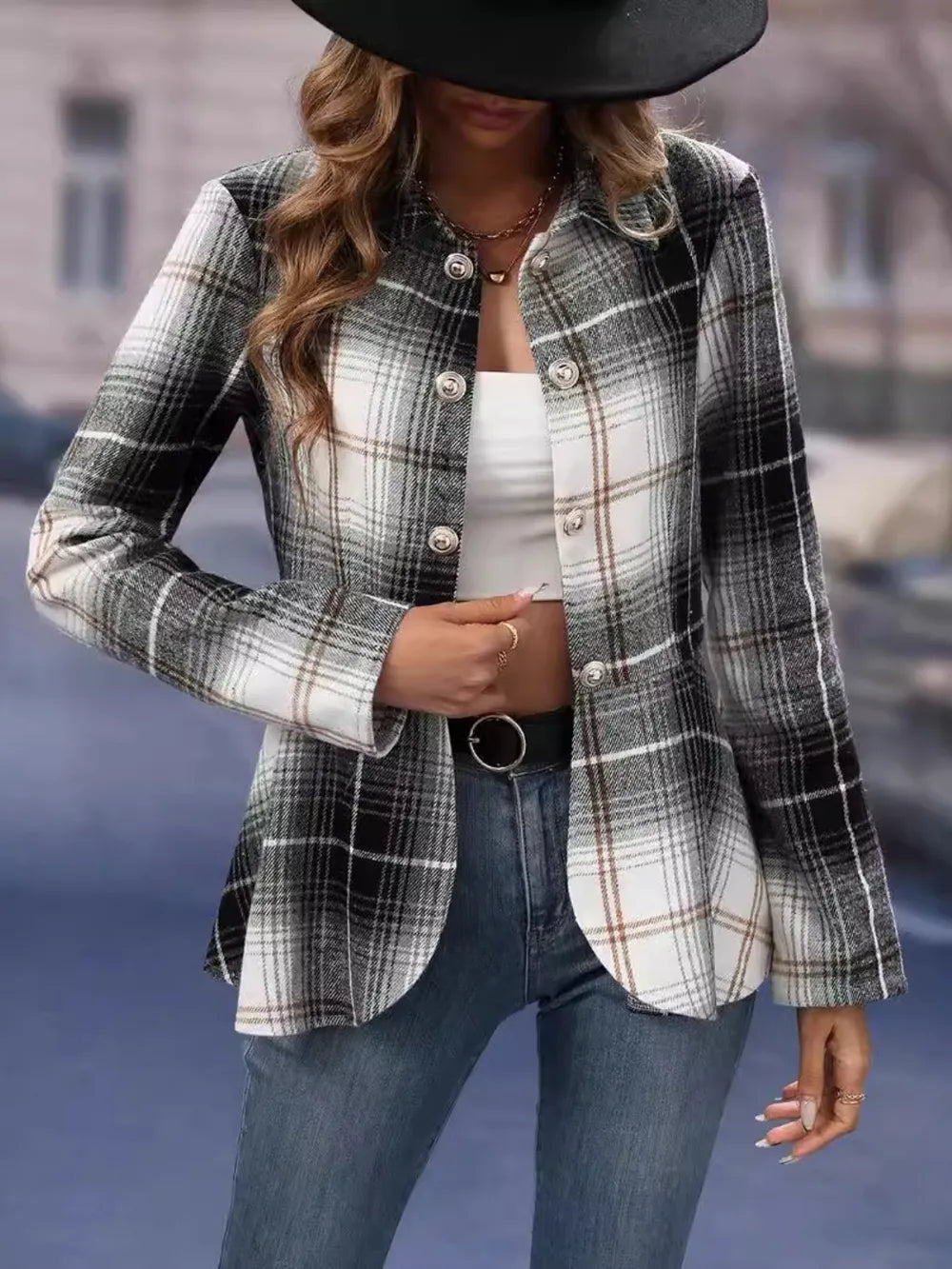 Fashionable women's clothing elegant commuting woolen suit slim fit jacket