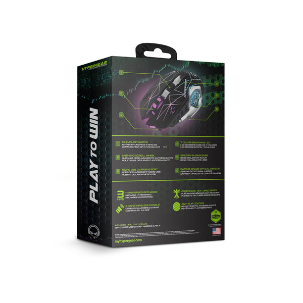 HyperGear Chromium Wireless Gaming Mouse for Extended Play Sessions