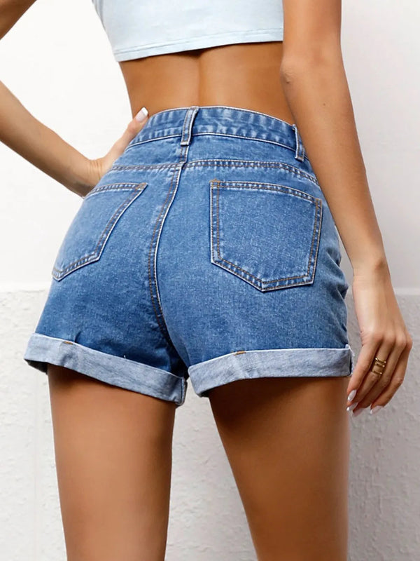 High Waist Denim Shorts