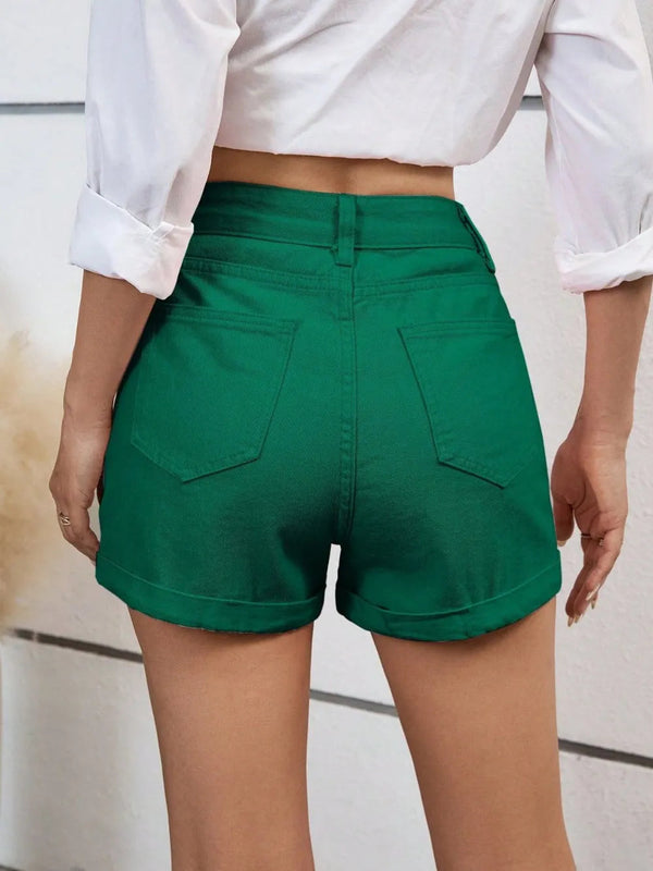 High Waist Denim Shorts