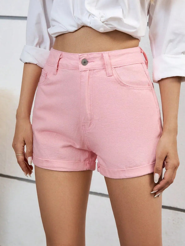 High Waist Denim Shorts