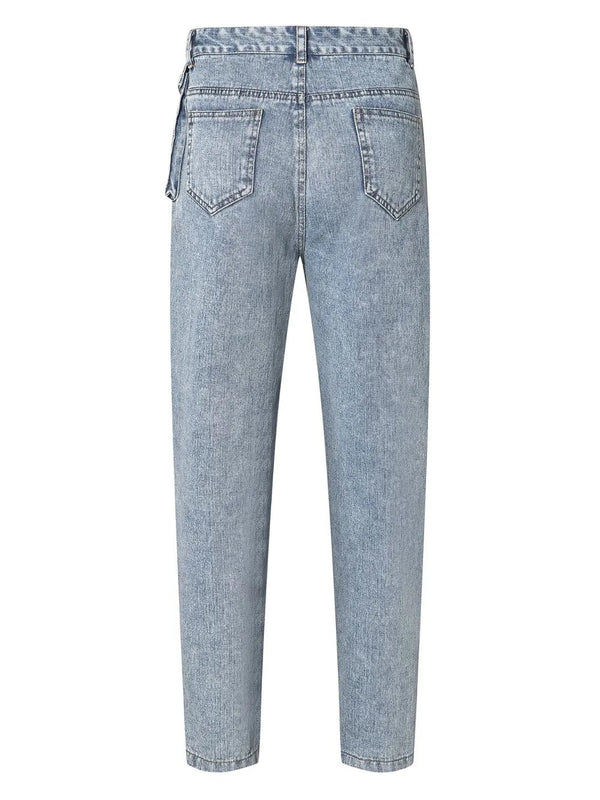 High Waist Straight Leg Jeans