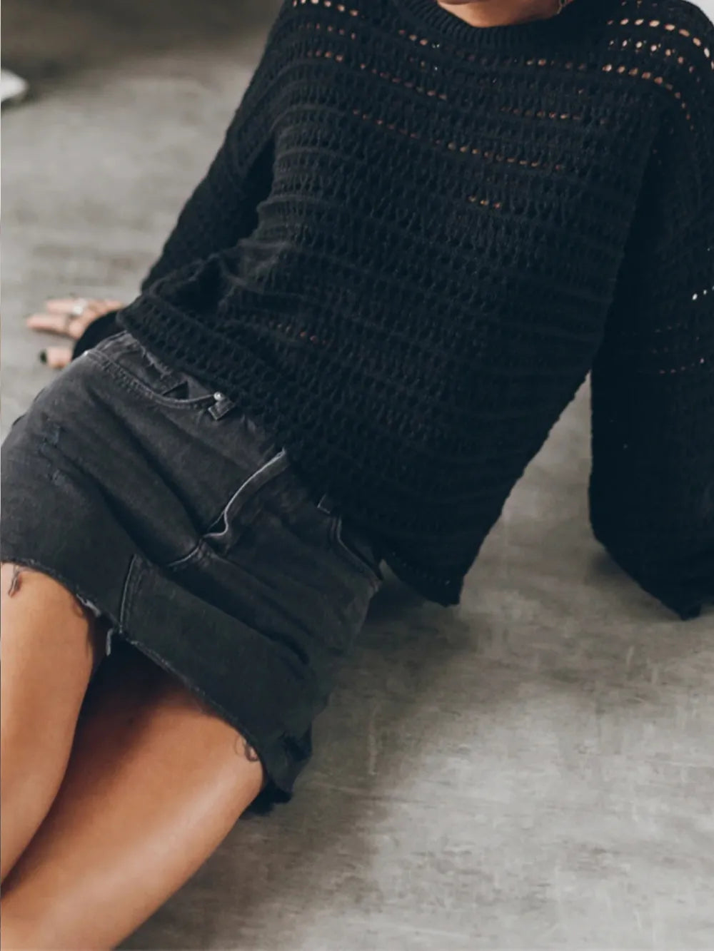 Hollow out cover shirt loose beach top sun protection shirt