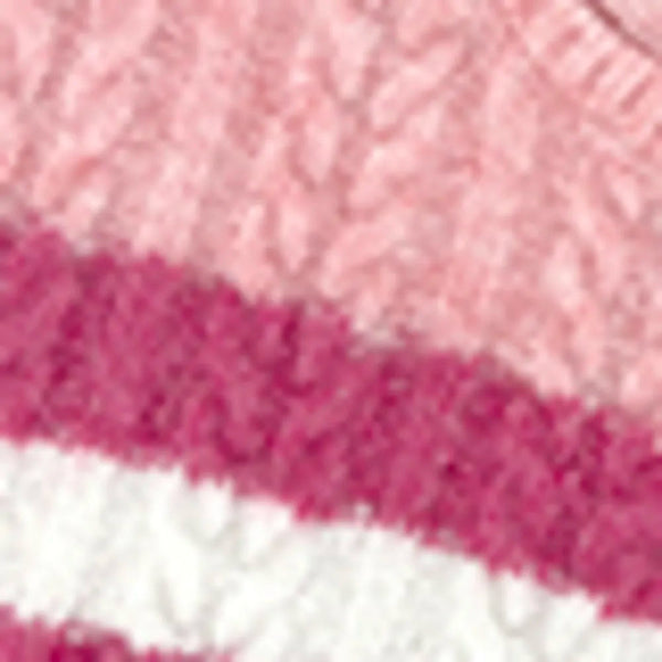 Hooded sweater base knit sweater short top contrasting color striped women