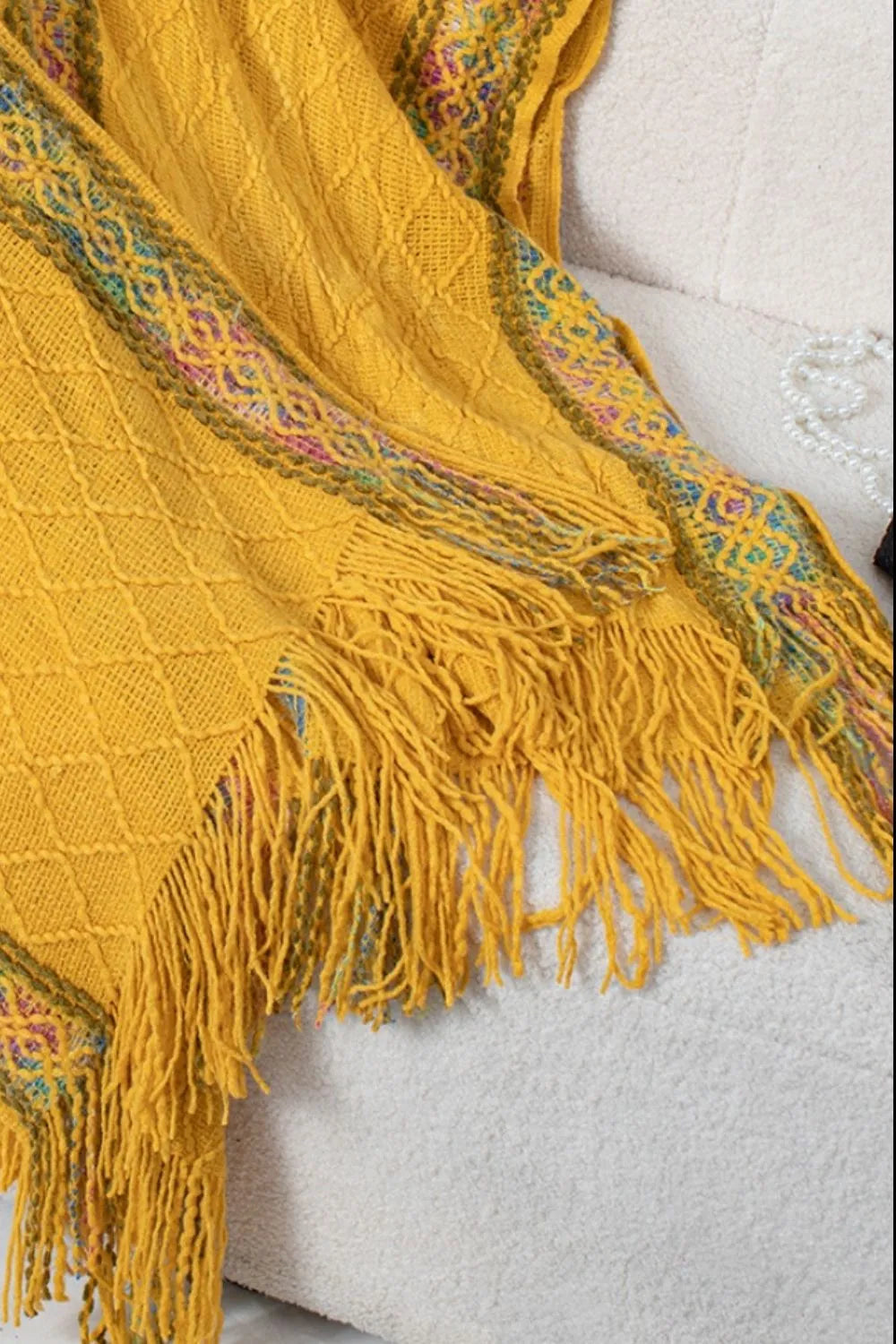 Hooded tassel cloak sweater shawl women's coat