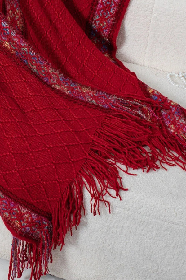 Hooded tassel cloak sweater shawl women's coat