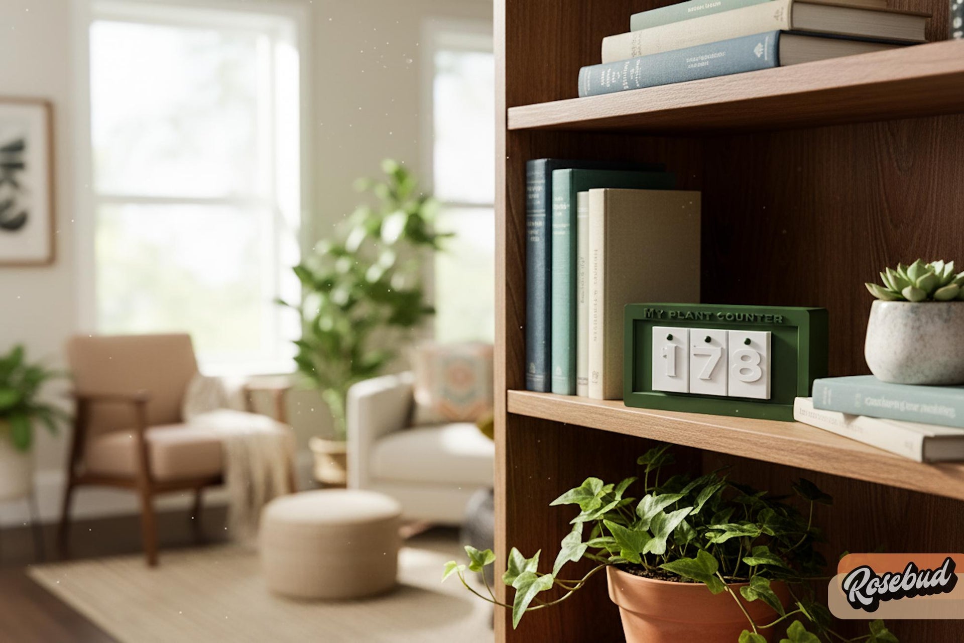 Plant Lover Gift, Plant Counter Sliding Display, Unique Houseplant Gift Idea, Garden Lover Gift, Modern Plant Decor, Plant Milestone Counter