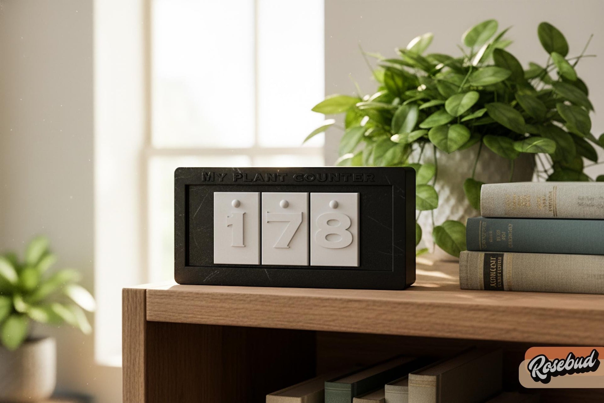 Plant Lover Gift, Plant Counter Sliding Display, Unique Houseplant Gift Idea, Garden Lover Gift, Modern Plant Decor, Plant Milestone Counter