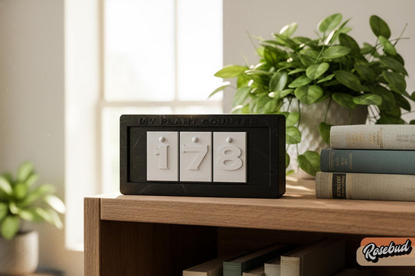 Plant Lover Gift, Plant Counter Sliding Display, Unique Houseplant Gift Idea, Garden Lover Gift, Modern Plant Decor, Plant Milestone Counter