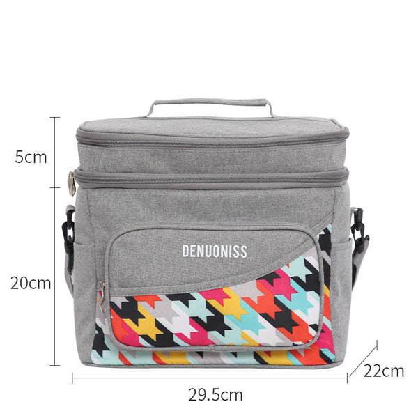 Innovative waterproof aluminum foil insulation bag refrigerated leak-proof ice pack multi-functional lunch box bag large capacity meal bag