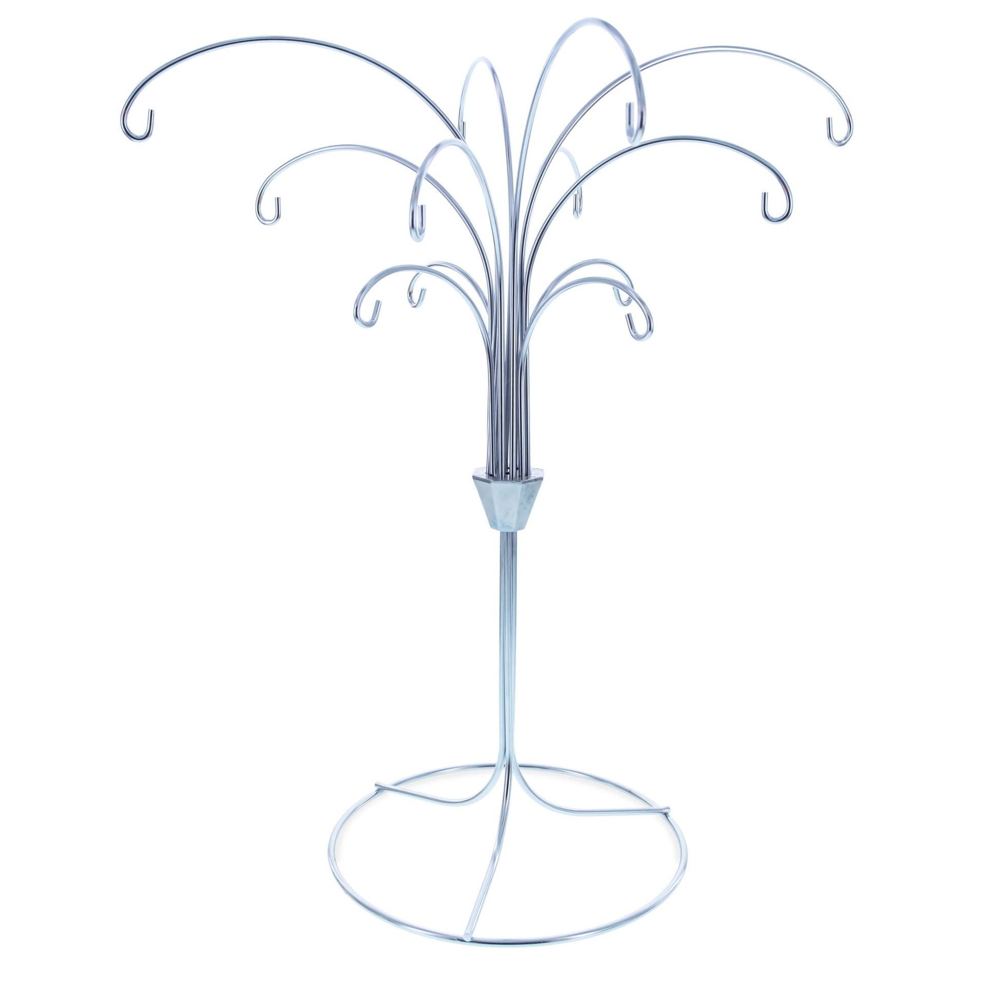 12-Arm Spiral Fountain Brass Silver Metal Ornament Stand Display 11.5 Inches (Taiwan)