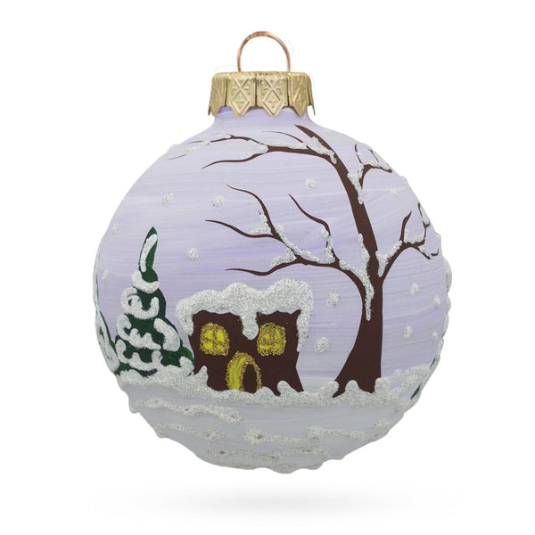 Hedgehog with Mittens Glass Ball Christmas Ornament 3.25 Inches