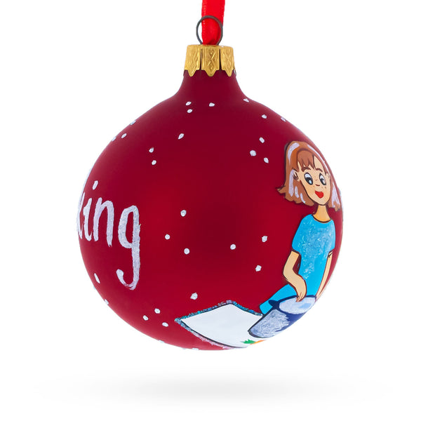 I Love Cooking Glass Ball Christmas Ornament 3.25 Inches