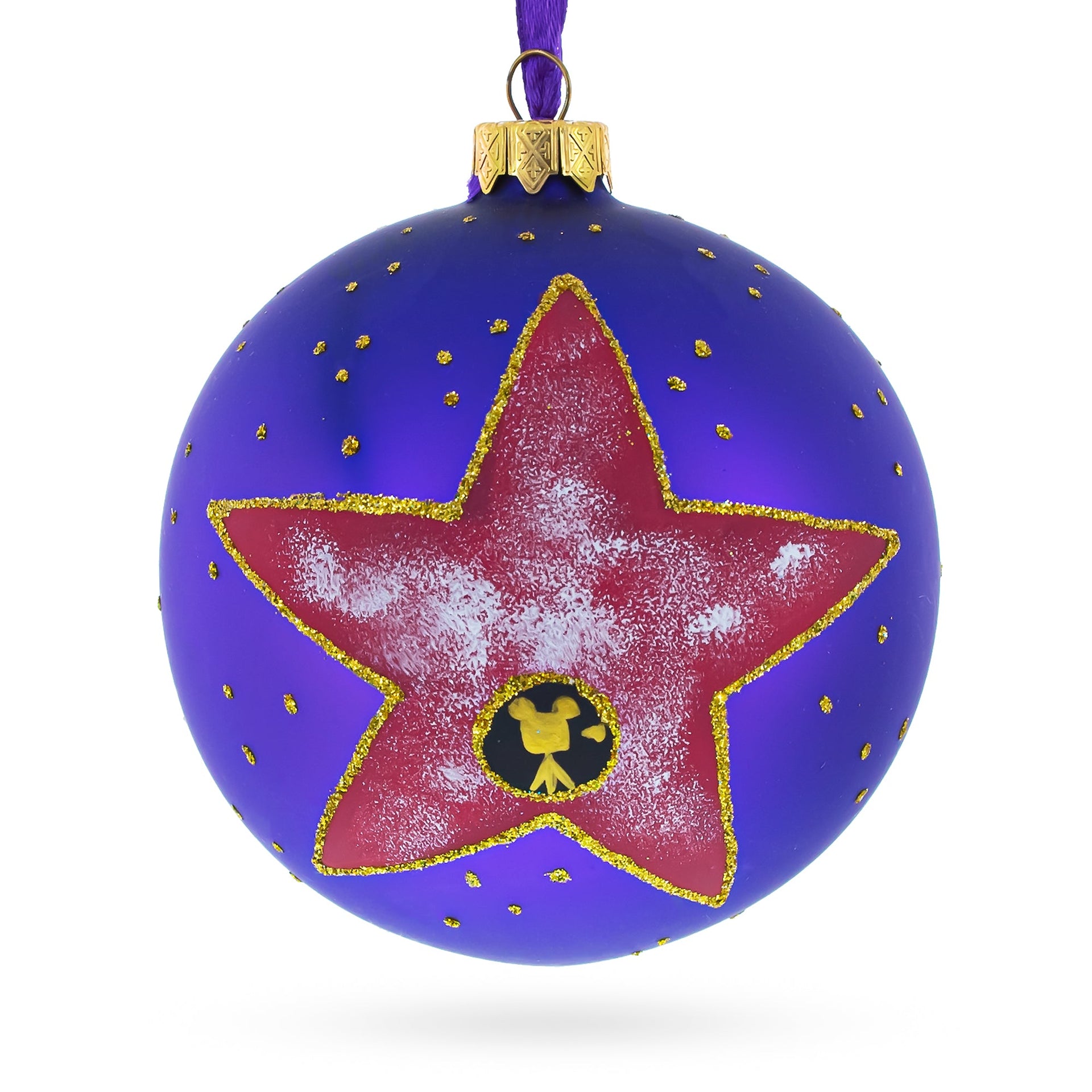 Hollywood, California, USA Glass Ball Christmas Ornament 4 Inches